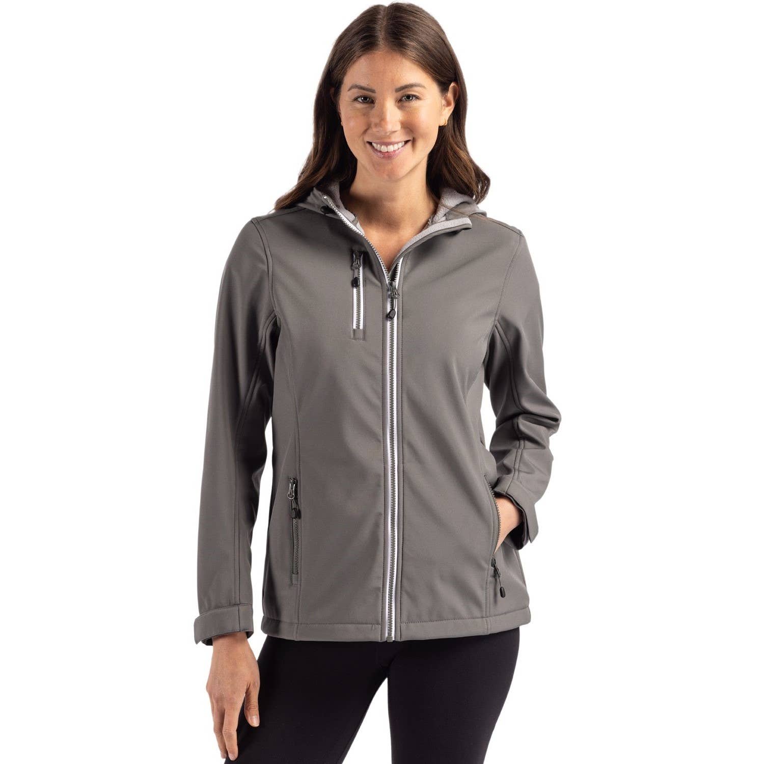 Cutter & Buck - Wholesale Jacket - Women's - Clique Telemark Eco Stretch Full Zip Womens Hooded Jacket1