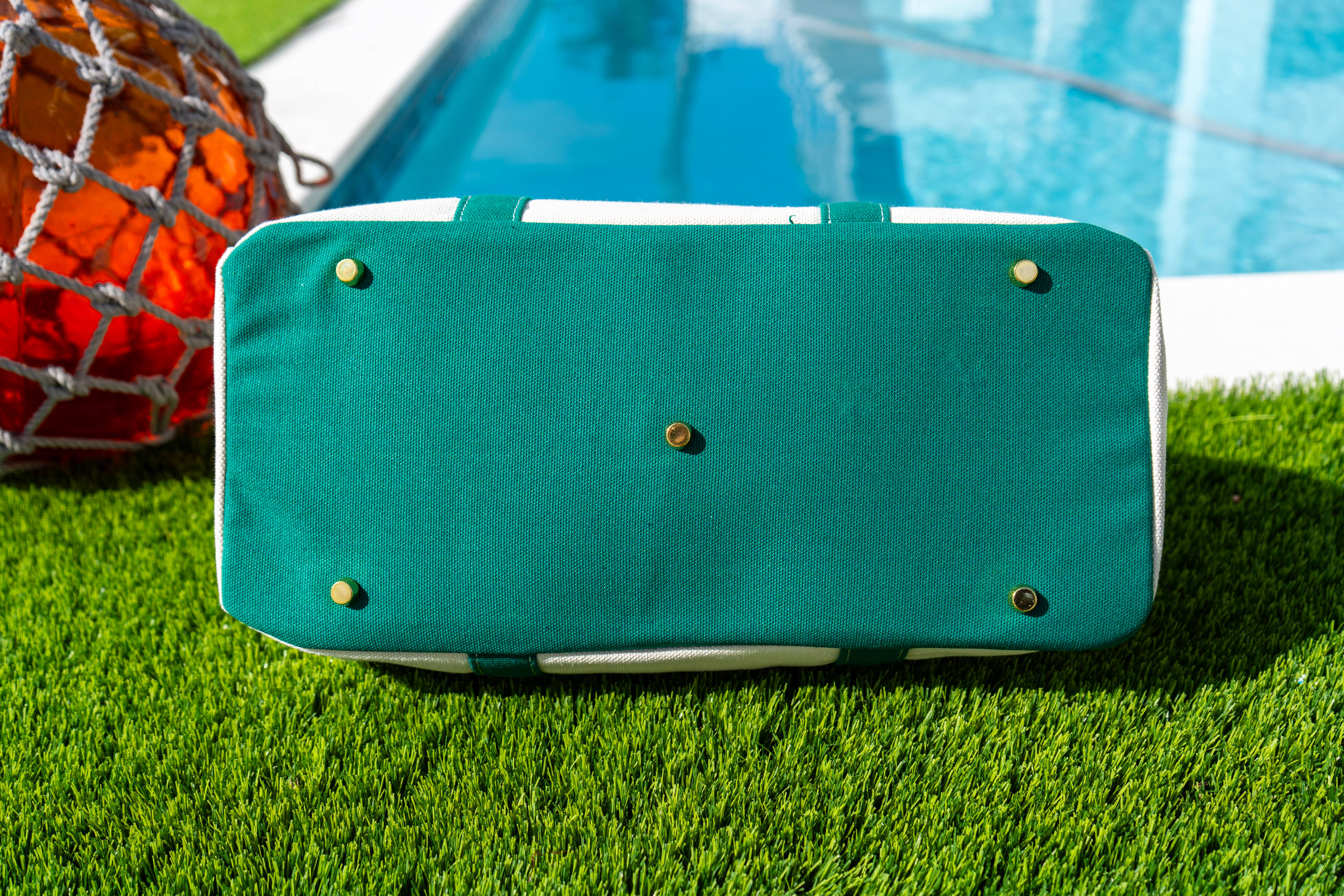 Coral Strands Fine Jewelry - Wholesale Tote Bag - Women's - Boatkin Canvas Boat Tote Bag BLUE & GREEN Pak4