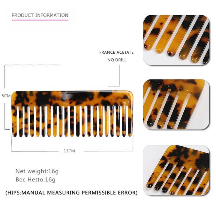 ACCITY - Wholesale Hair Brush/Comb - TORTOISESHELL ACETATE COMB HAIR ACCESSORY_CWAHA41771