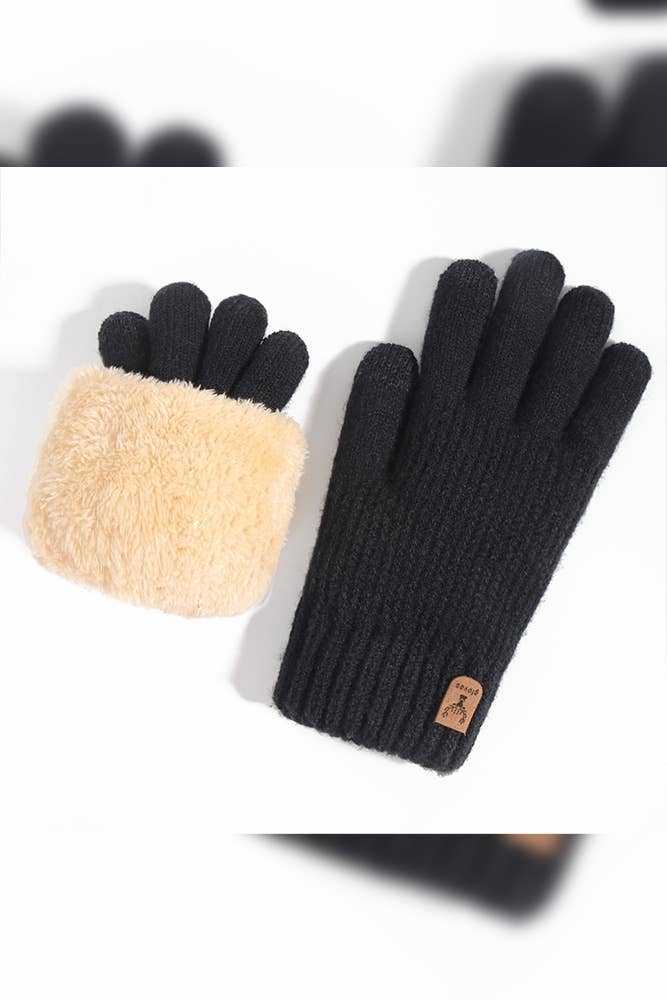 UNISHE - Wholesale Gloves - Women's - Fleece Warm Knitting Gloves ZK23975