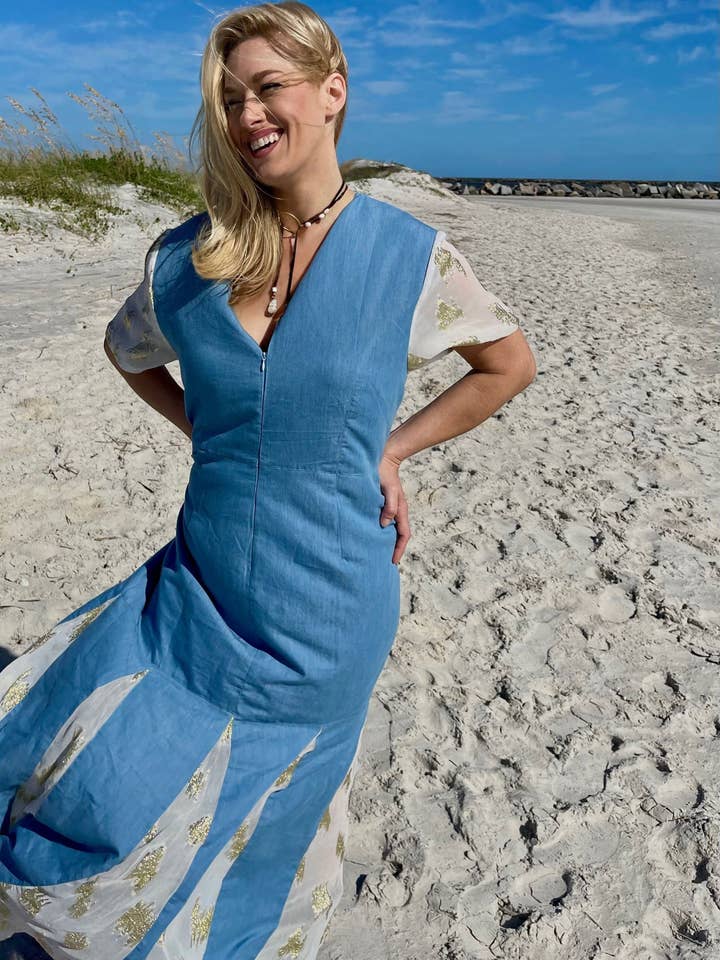 Paryse Style - Wholesale Dress - Women's - The Dallas Denim Maxi Dress | Tall Fit1