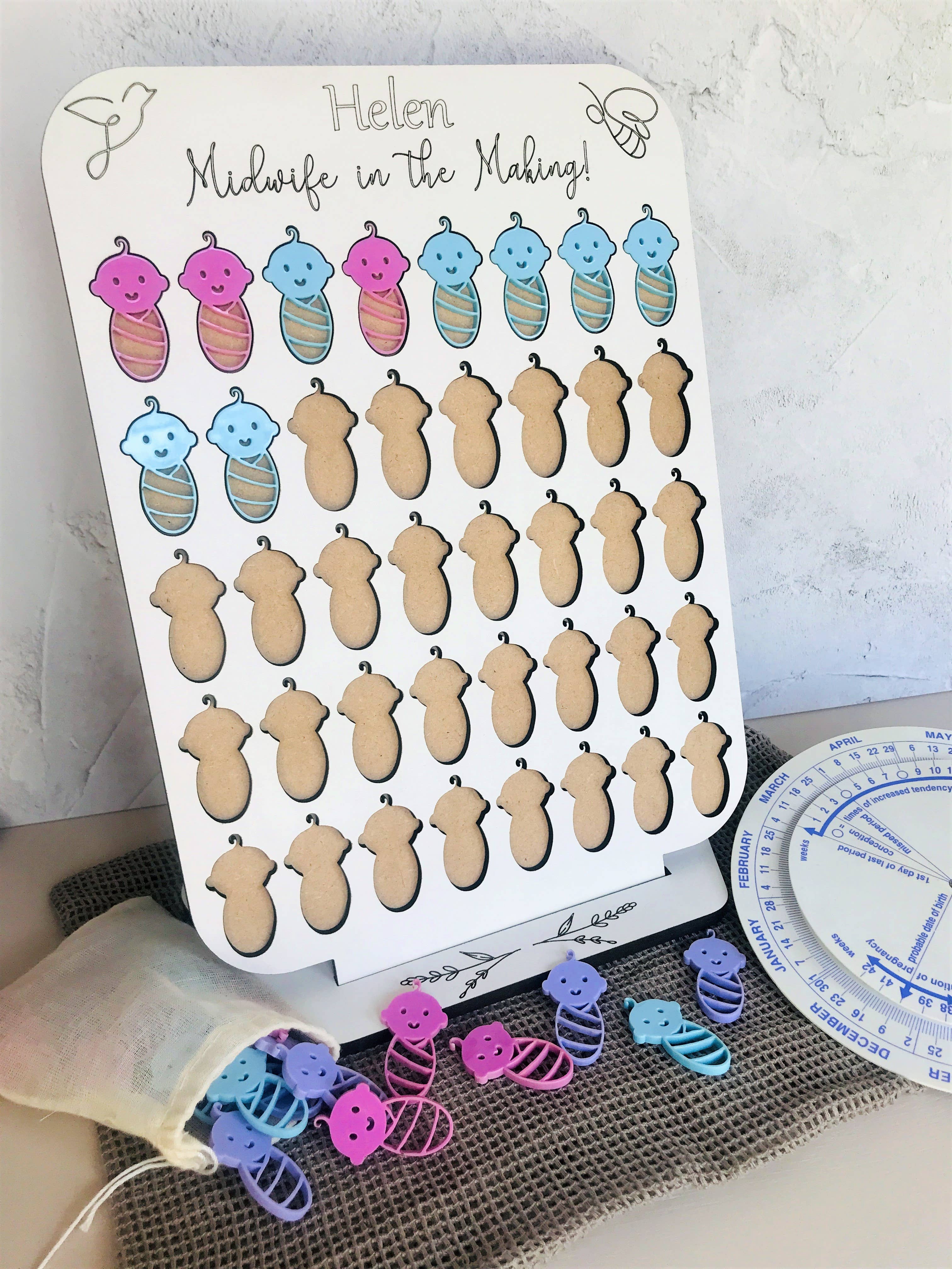 Deco Rach Design - Venta al por mayor Recordatorios de desarrollo/artísticos - Niños y bebés - Regalo para comadronas, contador de parteras para estudiantes6