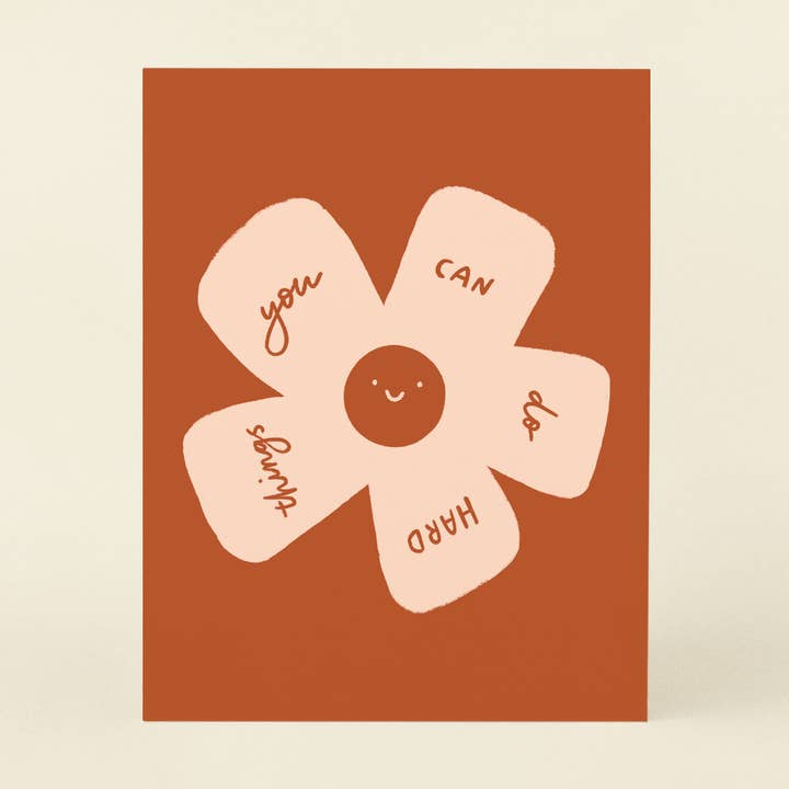 Hard Things Flower - Greeting Card for wholesale by markedbym
