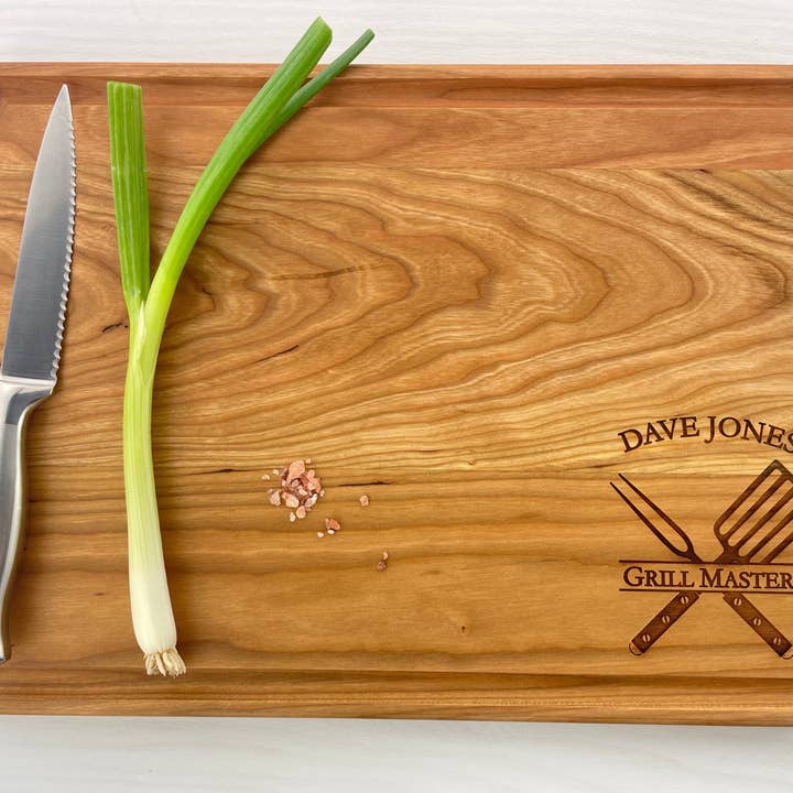 Grill Master Gift - Personalized Cutting Board - 136 for wholesale by Headwall Creative