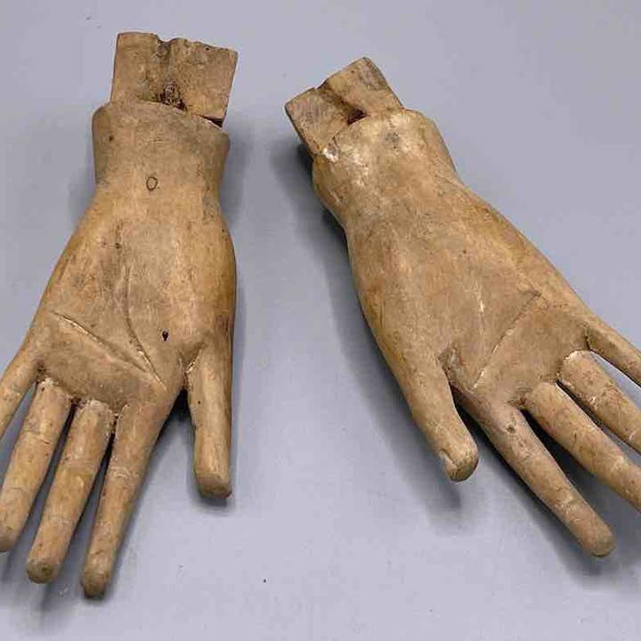 The Niger Bend - Vendita all'ingrosso Statuette decorative - Coppia di figure di santi vietnamite antiche, 10,2 cm