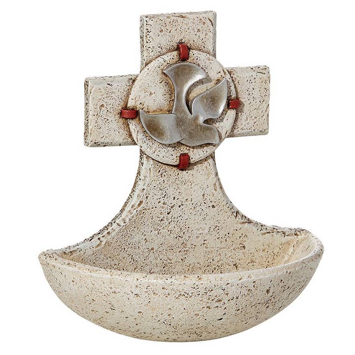 Christian Brands Catholic - Wholesale Decorative Tabletop Object - Holy Spirit Holy Water Font