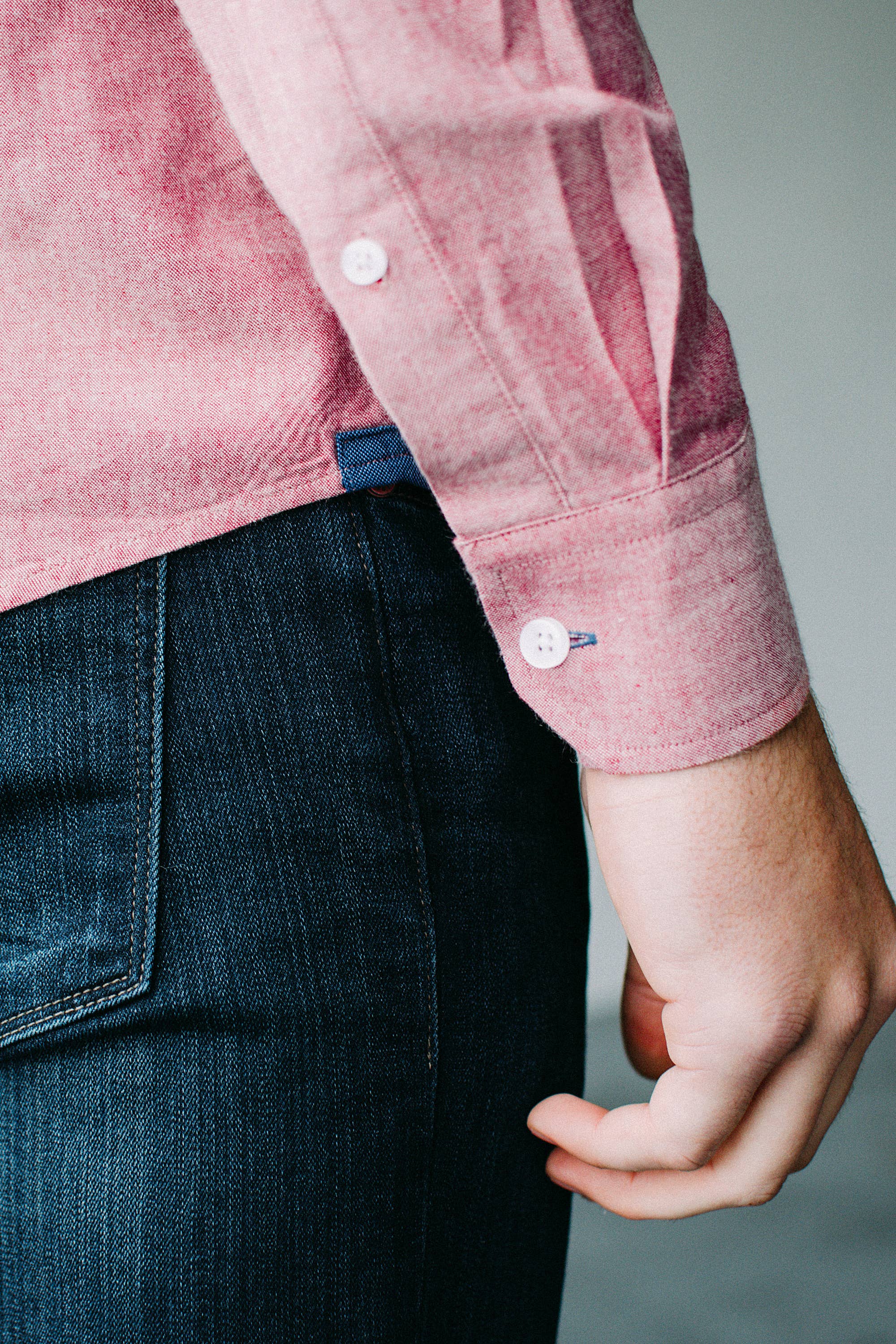 Alynn – Großhandel Hemd mit Button-down-Kragen – Herren – Lucas lässiges, nicht zusammensteckbares, eng geschnittenes Hemd Red Alynn3