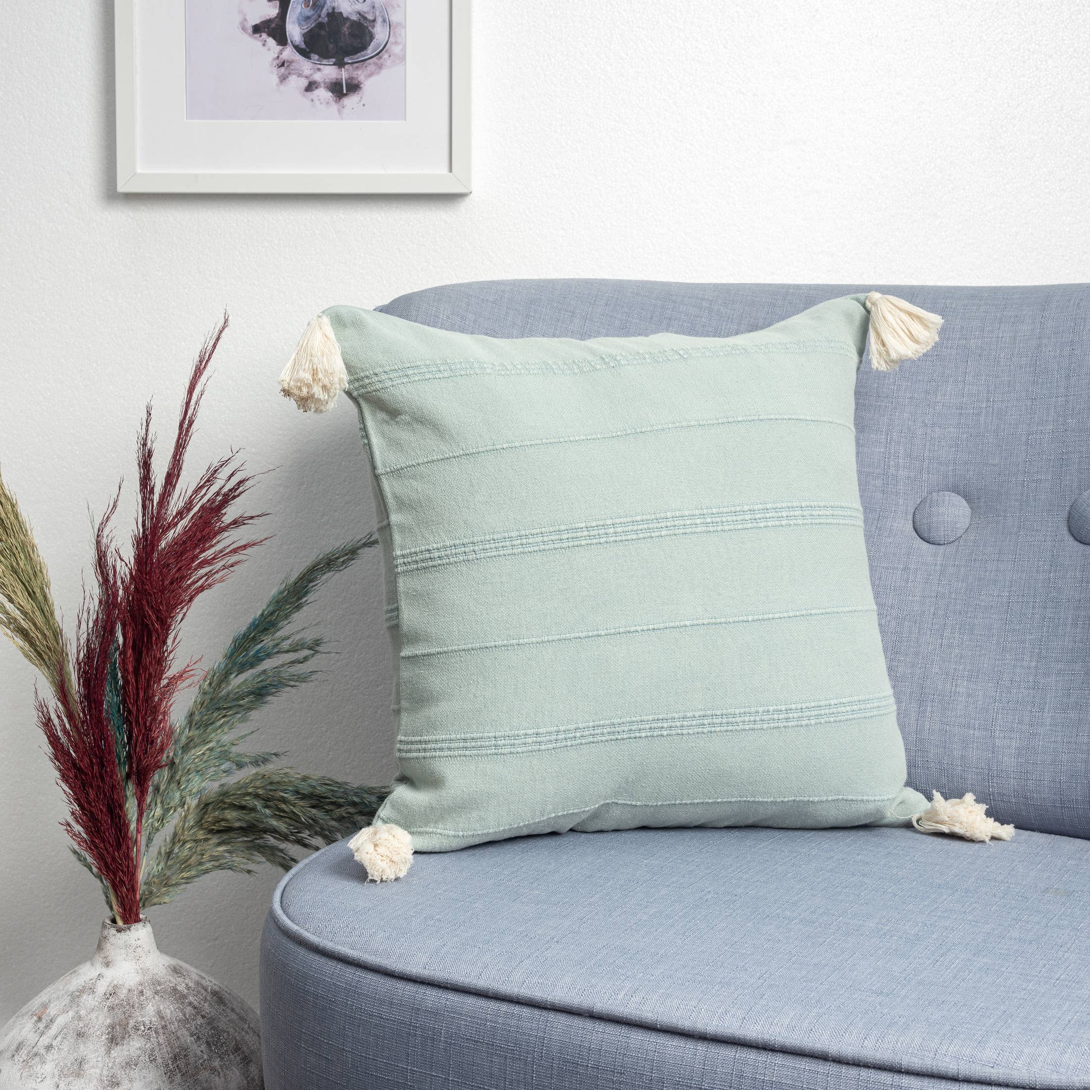 LR Home - Wholesale Throw/Decorative Pillow - Starlin Subtle Striped Organic Turkish Cotton Throw Pillow6