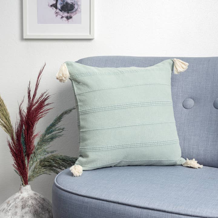 LR Home - Wholesale Throw/Decorative Pillow - Starlin Subtle Striped Organic Turkish Cotton Throw Pillow6