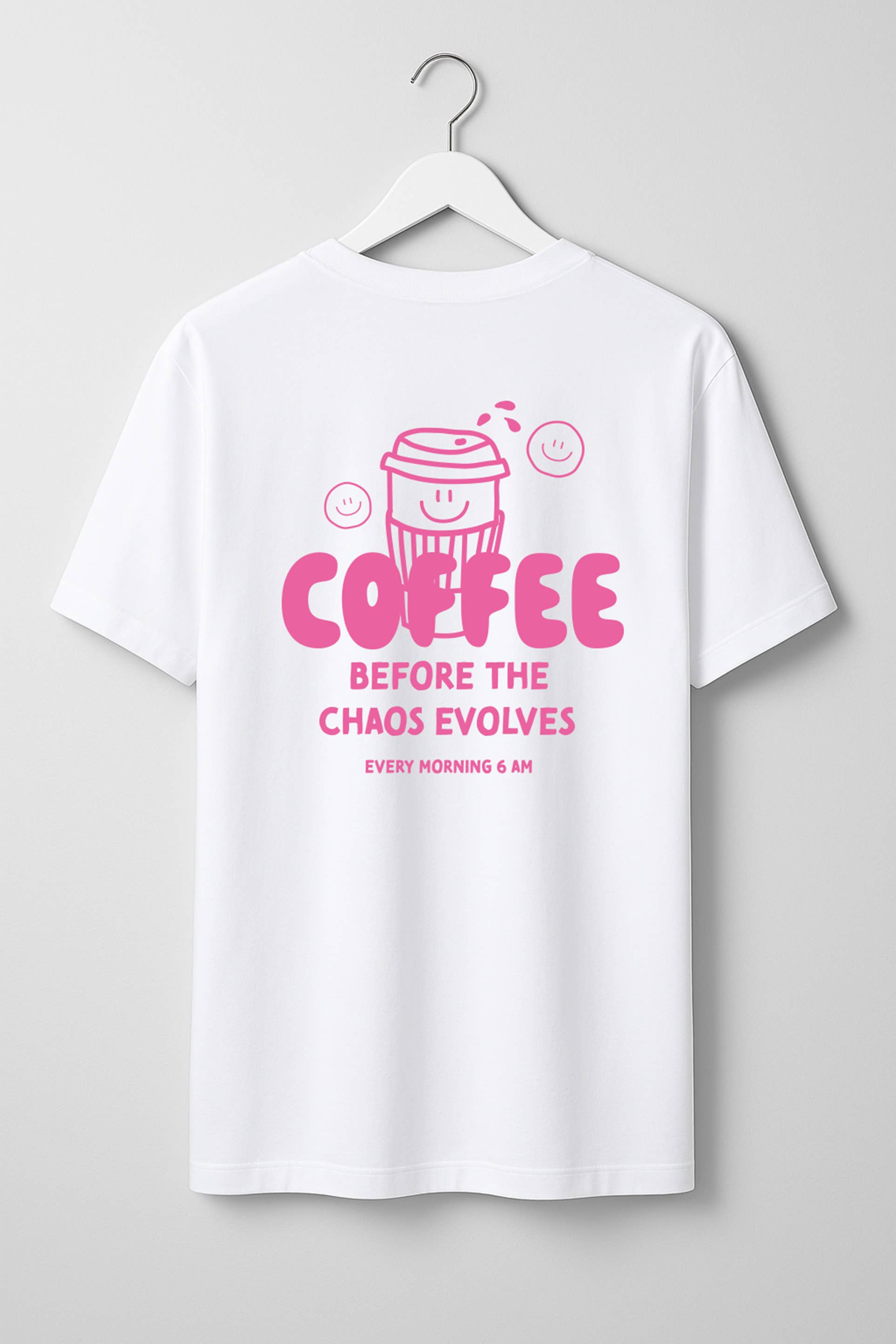 Liliput - Wholesale Screen Printed T-Shirt - Women's - Adult T-Shirt Coffee before Chaos2