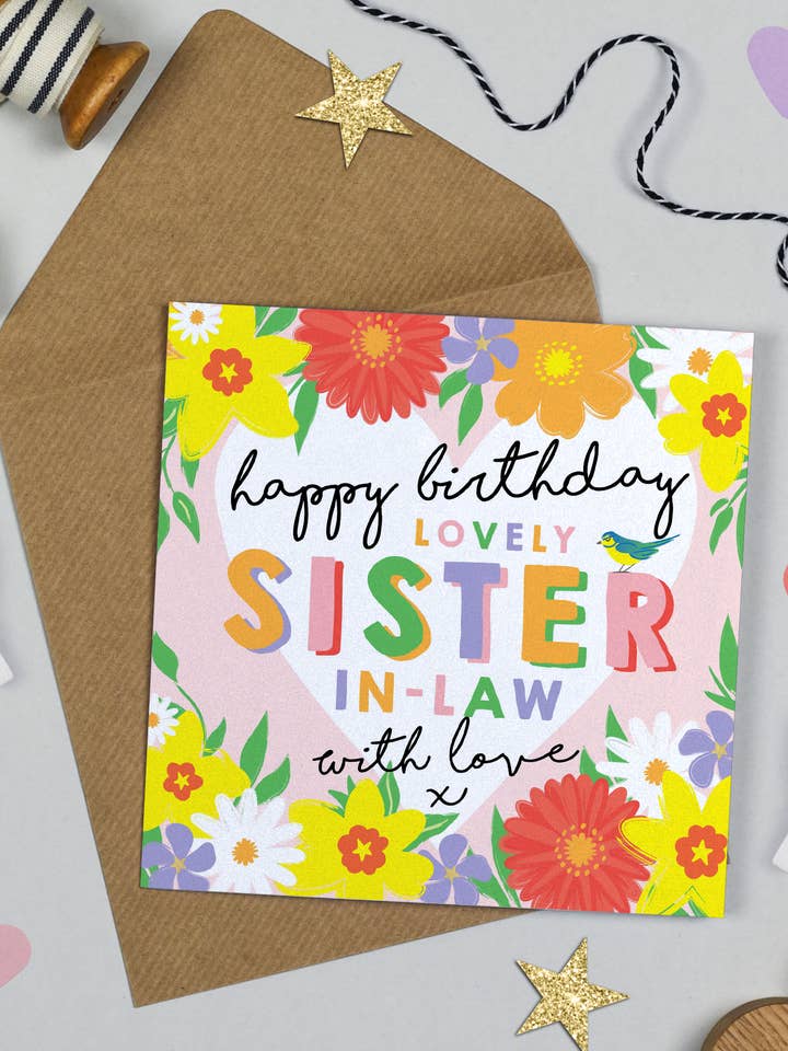 Celebration Birthday Sister In Law for wholesale by Michelle Fiedler Design
