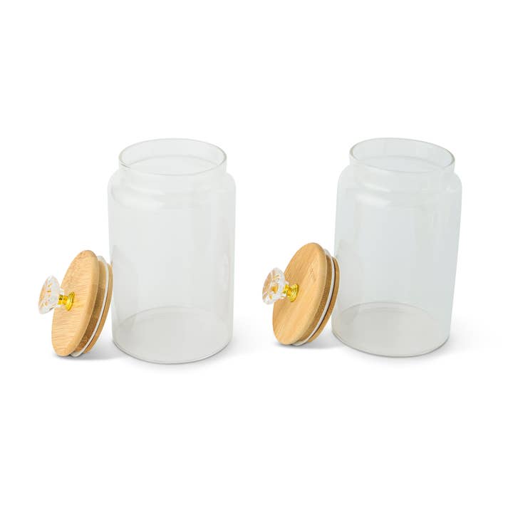 Core Home - Wholesale Jar - 2pk 28.7oz Glass Jar w/ Bamboo Jewel Pull Lid1