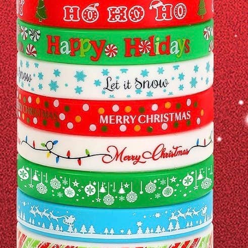 Kerstarmbanden (rubber) voor wholesale door Mississippi Hippie Designs,LLC
