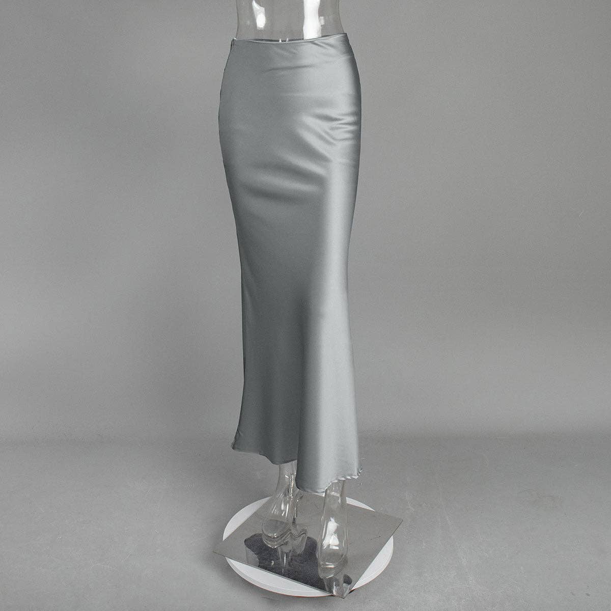 alberalkirk - Wholesale Skirt - Women's - Satin Mermaid Skirt High Waist Train Lightweight N5Z40511