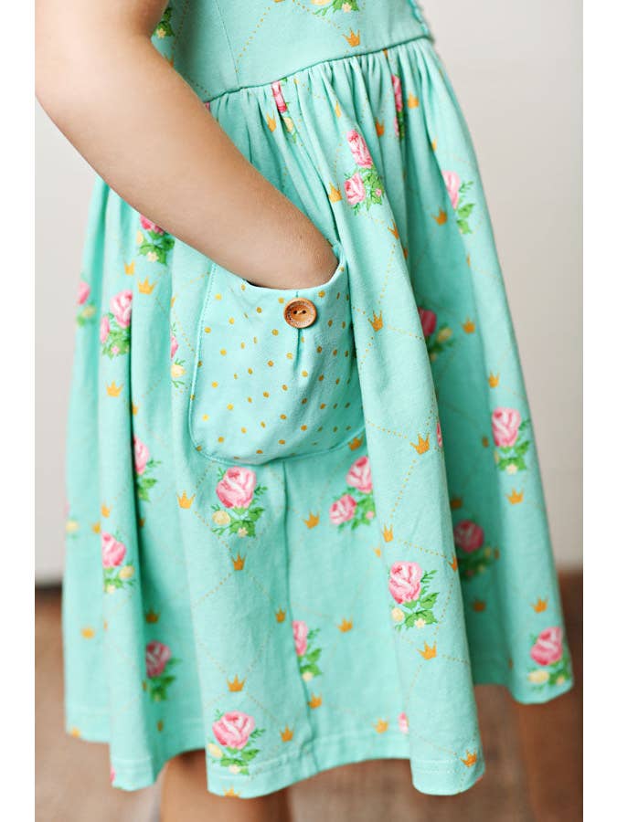 Swoon Baby Clothing - Wholesale Dress - Kids - Girl Glitter Crown Prim Dress- SBS2505