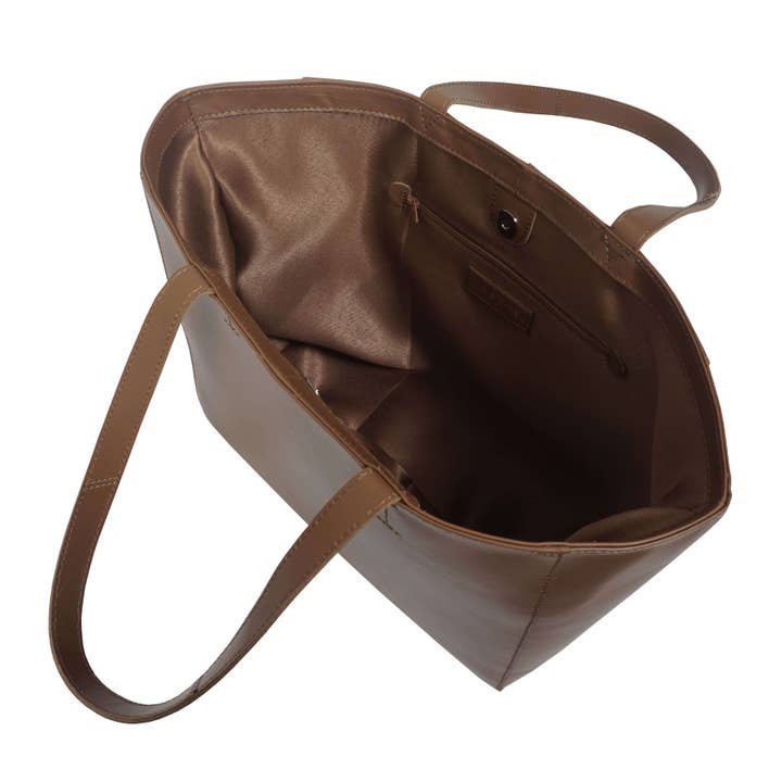 Assots London - Wholesale Tote Bag - Women's - 'ABINGDON' Tan Real Leather lined Designer Tote Bag8