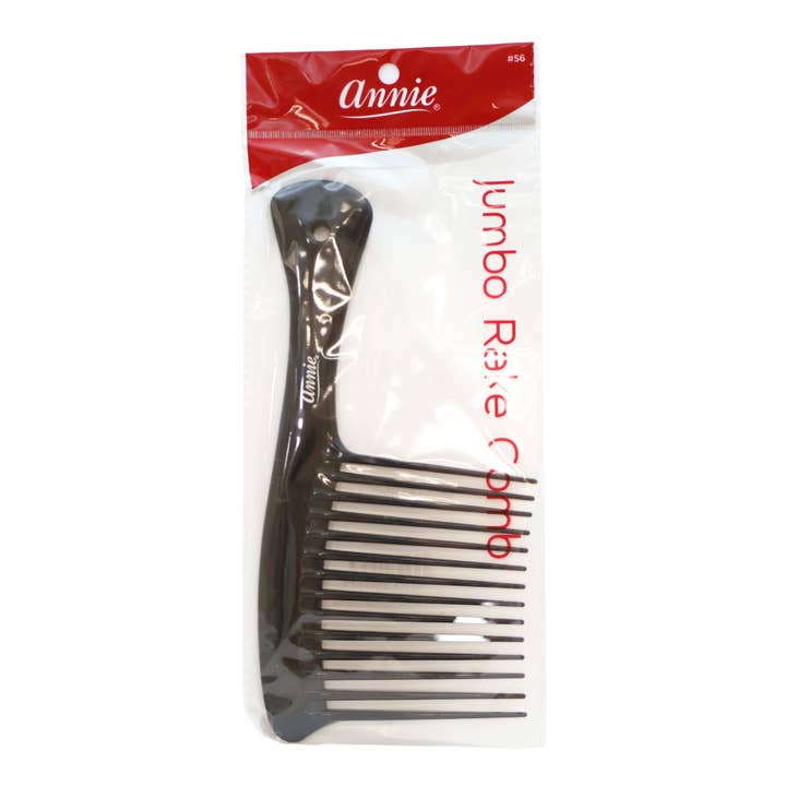 Annie Jumbo Rake Comb - Black 8.5" for wholesale by KT Supply