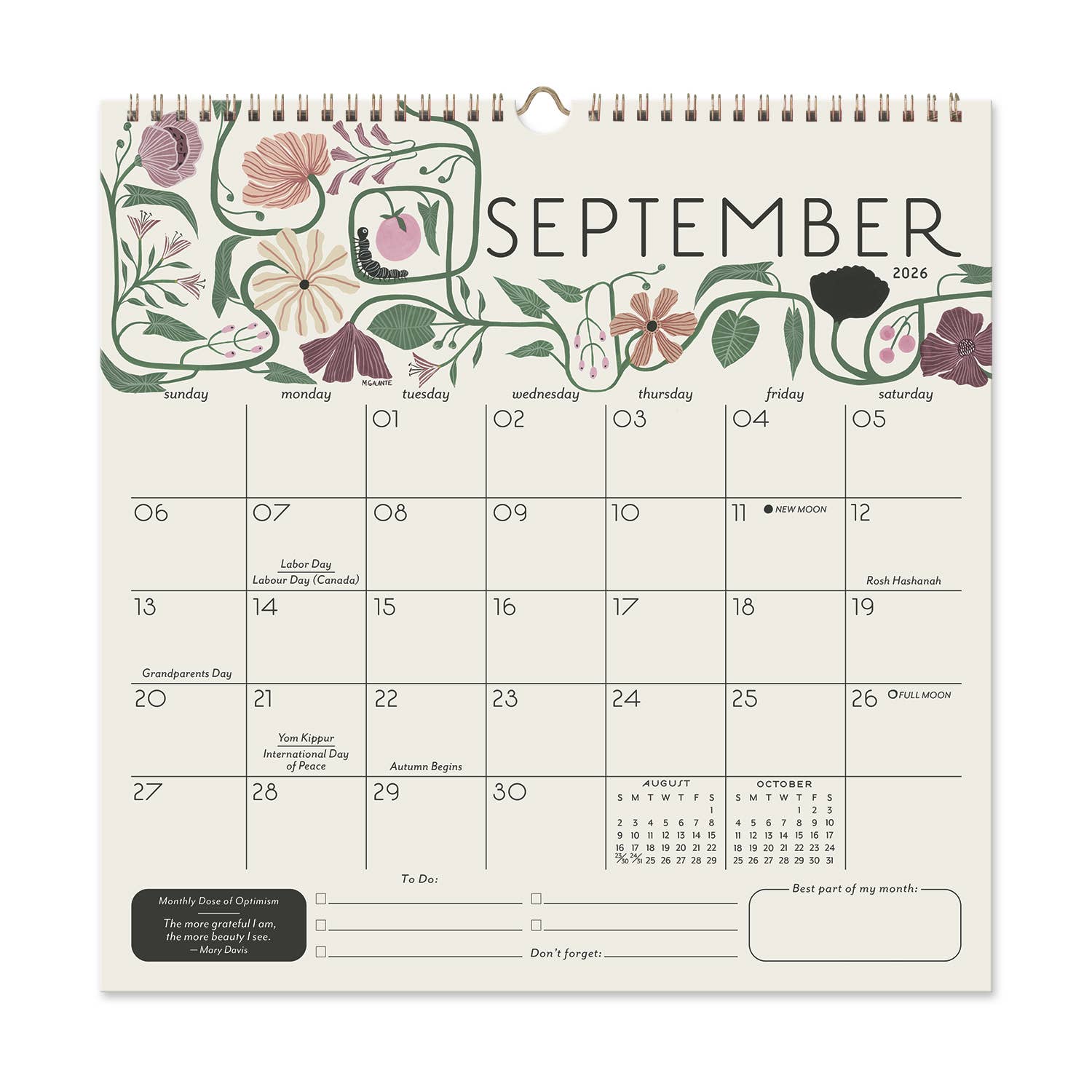 Seedlings - Wholesale Calendar - 2026 Seedlings Garden Party 12 Month Classic Grid Calendar10