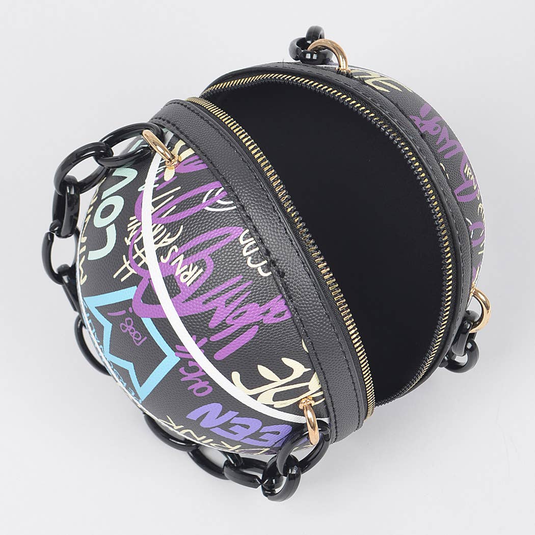 3AM BY H&D ACCESSORIES - Wholesale Crossbody Bag - Women's - Graffiti Basketball Chain Bag3