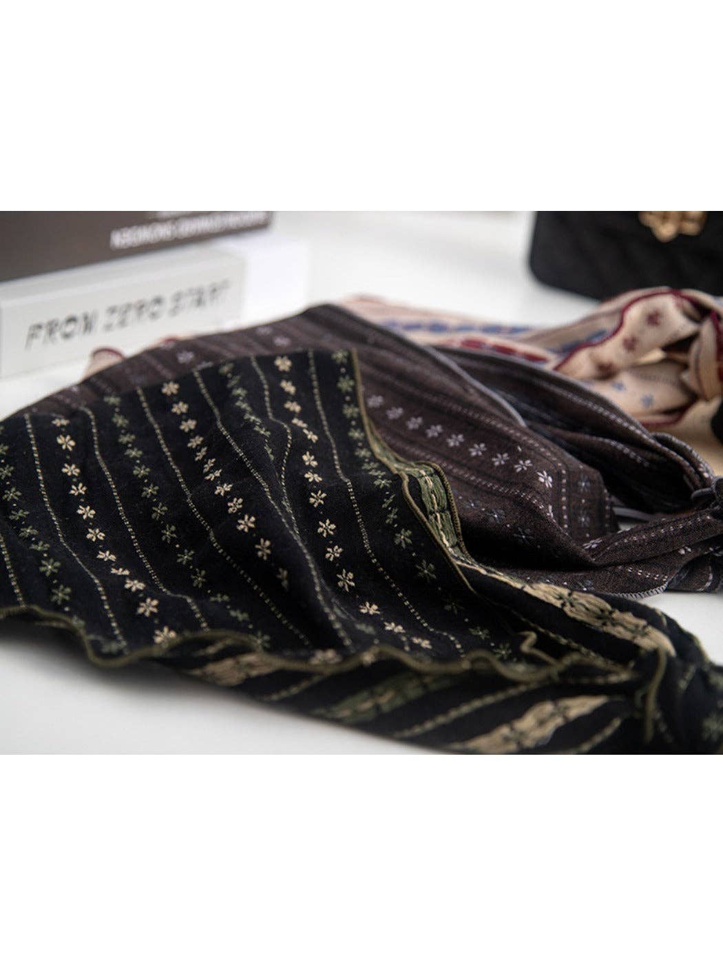 Funkyrel® Atzbranding Limited - Wholesale Scarf - Women's - Scarvii - Vintage Embroidered Triangle Scarf8