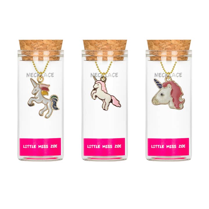 Little Miss Zoe - Wholesale Kids Necklace - Kids - Kids Charm Necklace in a glass bottle - Collection Set3
