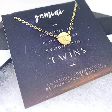 Selah Vie – wholesale Pendant/charm necklace – Gemini Astrology Necklace