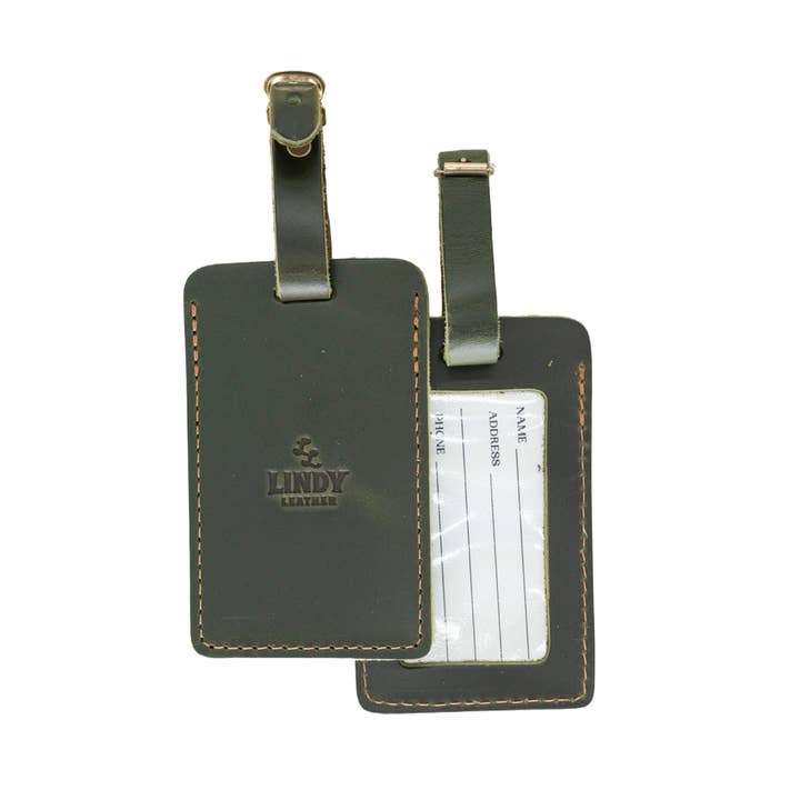 Étiquette de bagage en cuir sur mesure pour la vente par Lindy Leather