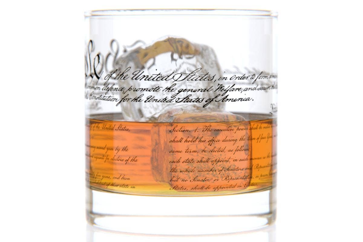 Well Told - Wholesale Cocktail/Liquor Glass - U.S. Constitution- Historical - Rocks Glasses - Set of 22