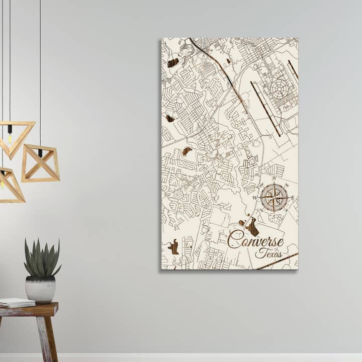Texas: Converse Street Vis kort for engroshandel hos Fire & Pine
