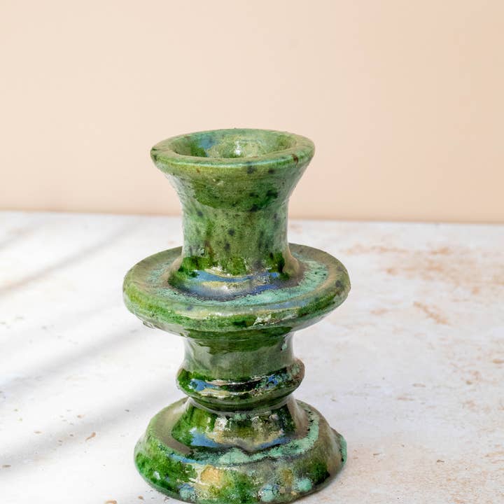 Maison Berber – Großhandel Kerzenhalter – Tamegroute Grüner Kerzenhalter – 4 Größen2