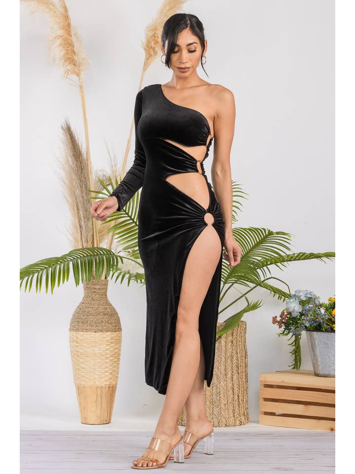H&H Fashion Inc. - Wholesale Dress - Women's - D30868 - One Shoulder Side Cut Out Dress13