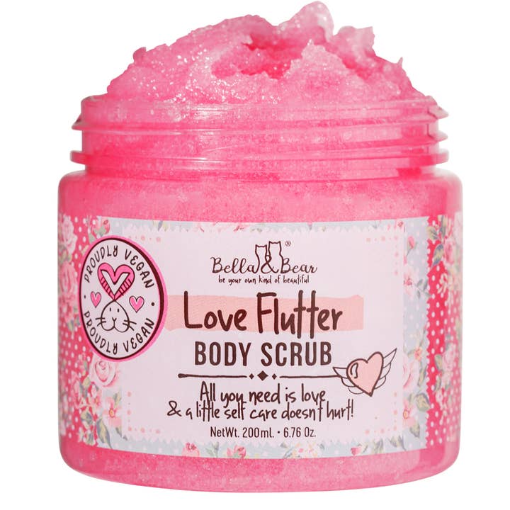 Bella & Bear - Vente Set de bain et corps - Ensemble Cadeau Love Flutter | Gommage Corporel | Savon de Bain | Beurre Corporel6
