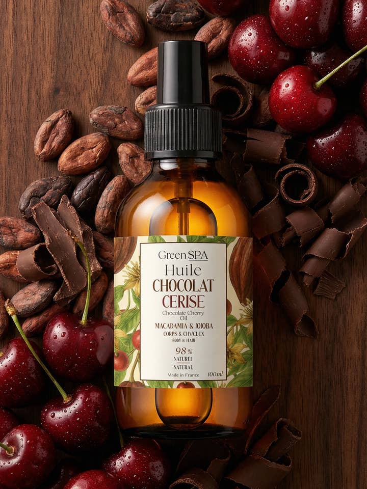 Huile Chocolat Cerise : Édition Limitée pour la vente par Green Spa