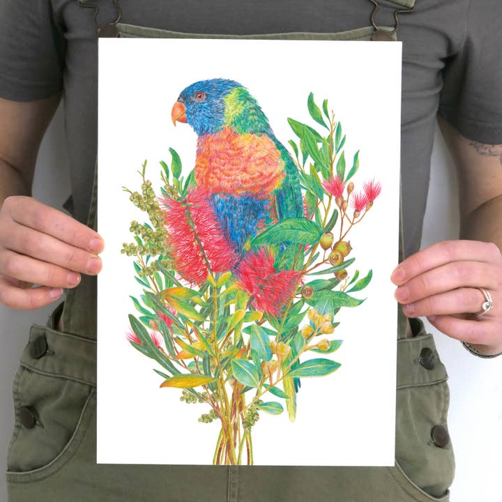 Rainbow Lorikeet Art Print and other Purchase Wholesale lorna syson. Free Returns & Net 60 Terms on Faire trending on Faire.