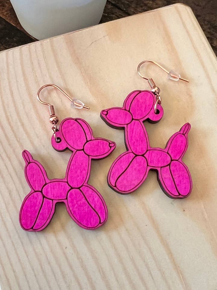 Balloon Dog Dangle earrings for wholesale by Suchfungoods