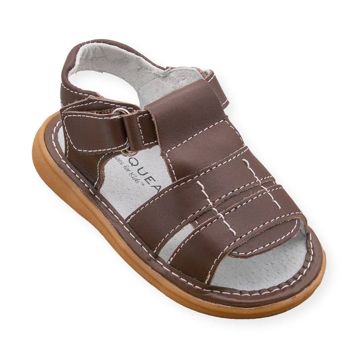 Liam Brown Sandal for wholesale by Wee Squeak Shoes