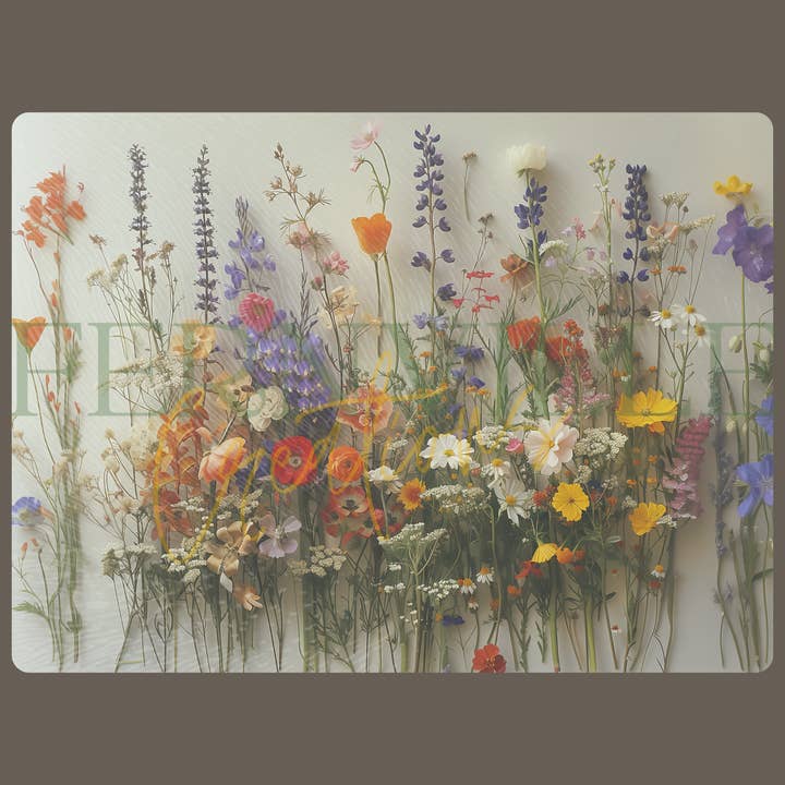 Fernville Creations - Wholesale Cutting Board - Tempered Glass Wildflowers Cutting & Serving Board3