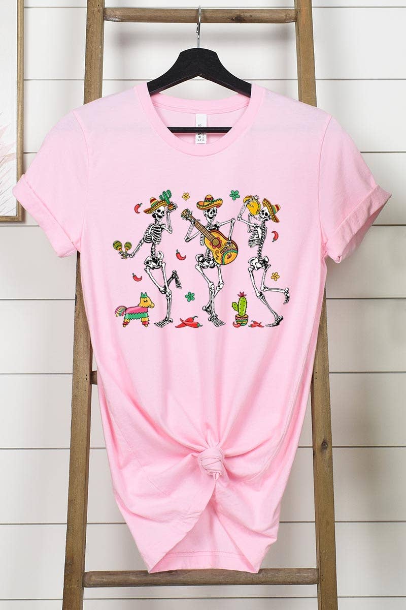 COLORBEAR - Wholesale T-Shirt (Graphic) - Women's - Cinco De Mayo Skeleton Graphic Tee13