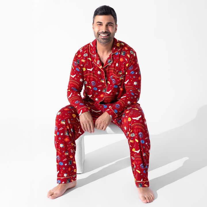 Harry Potter Hogwarts Express Bamboo Men's Pajama Set for wholesale by Bellabu Bear