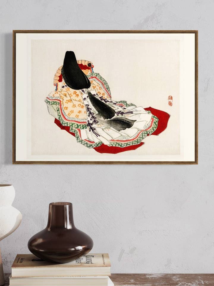 A lady in a kimono by Kōno Bairei. A4, A3, A2 Wall Art. Vintage Wall Art Print. Japanese Art, Japanese Prints. Mothers Day gift, Japan for wholesale by Gabrielle Dalsan