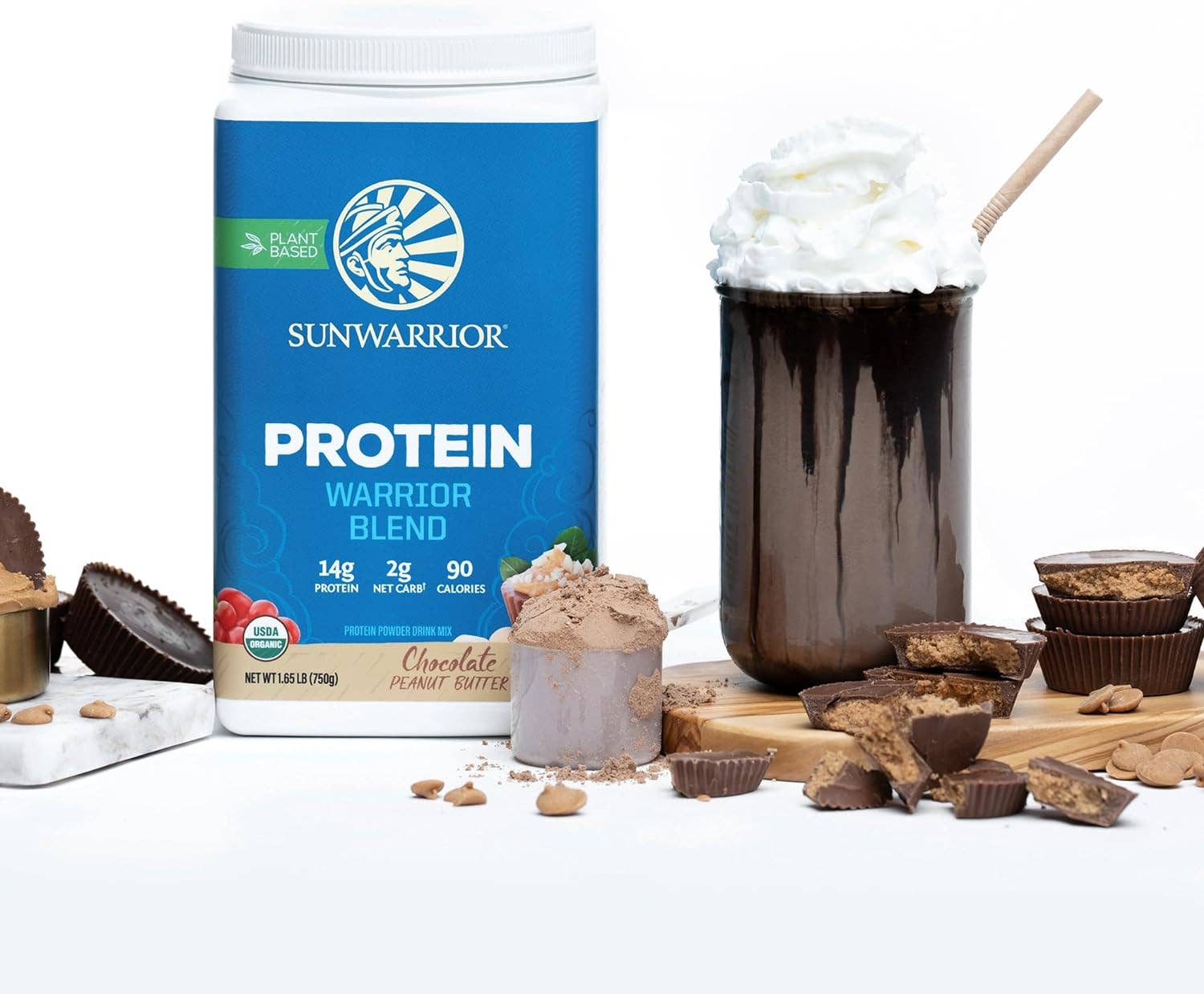 Sunwarrior - Wholesale Protein/Superfood Powder - Warrior Blend Chocolate Peanut Butter - Vegan Pea Protein8