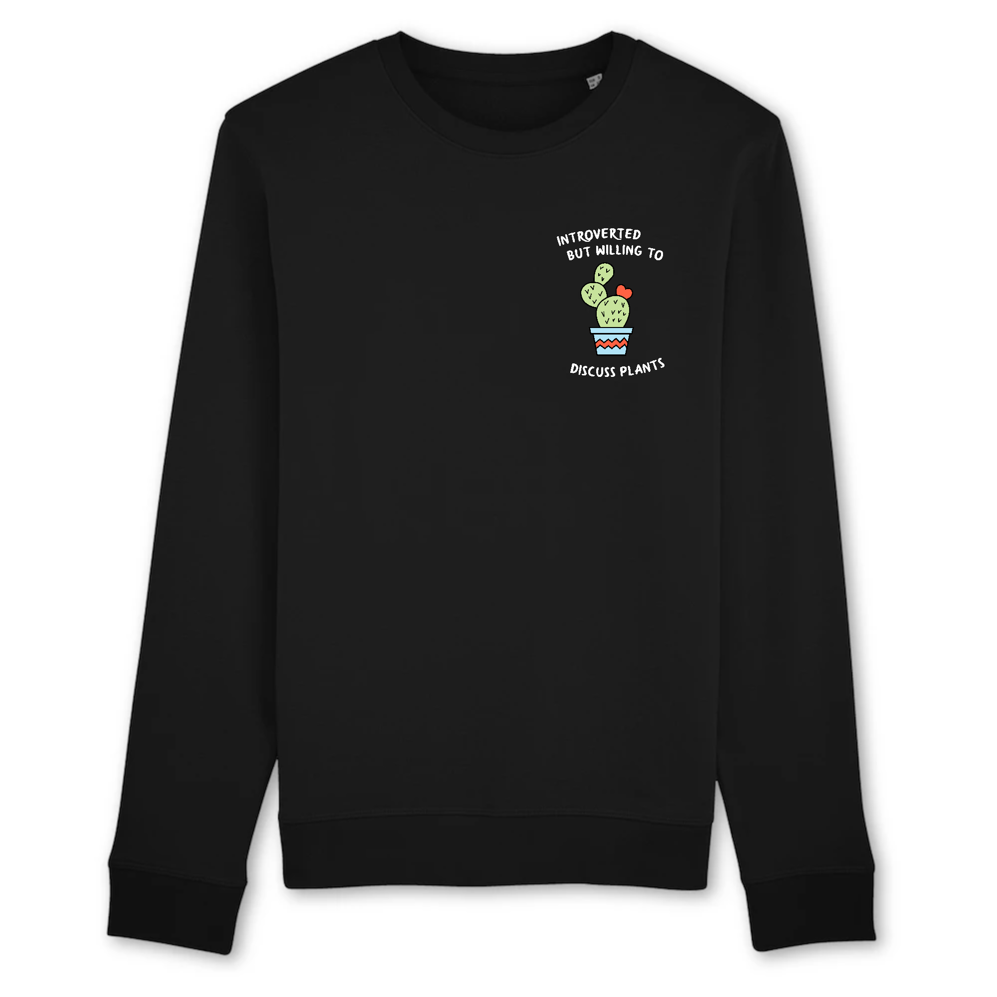 Oat Milk Club – wholesale Graphic sweatshirt – Unisex – Introverted But Willing to Discuss Plants - Organic Cotton Sweatshirt4