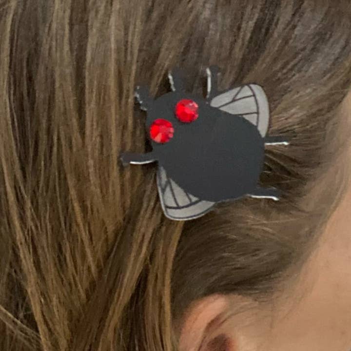 Vinca - Wholesale Hair Clip - Women's - Cryptid Club Mothman Hair Clip3