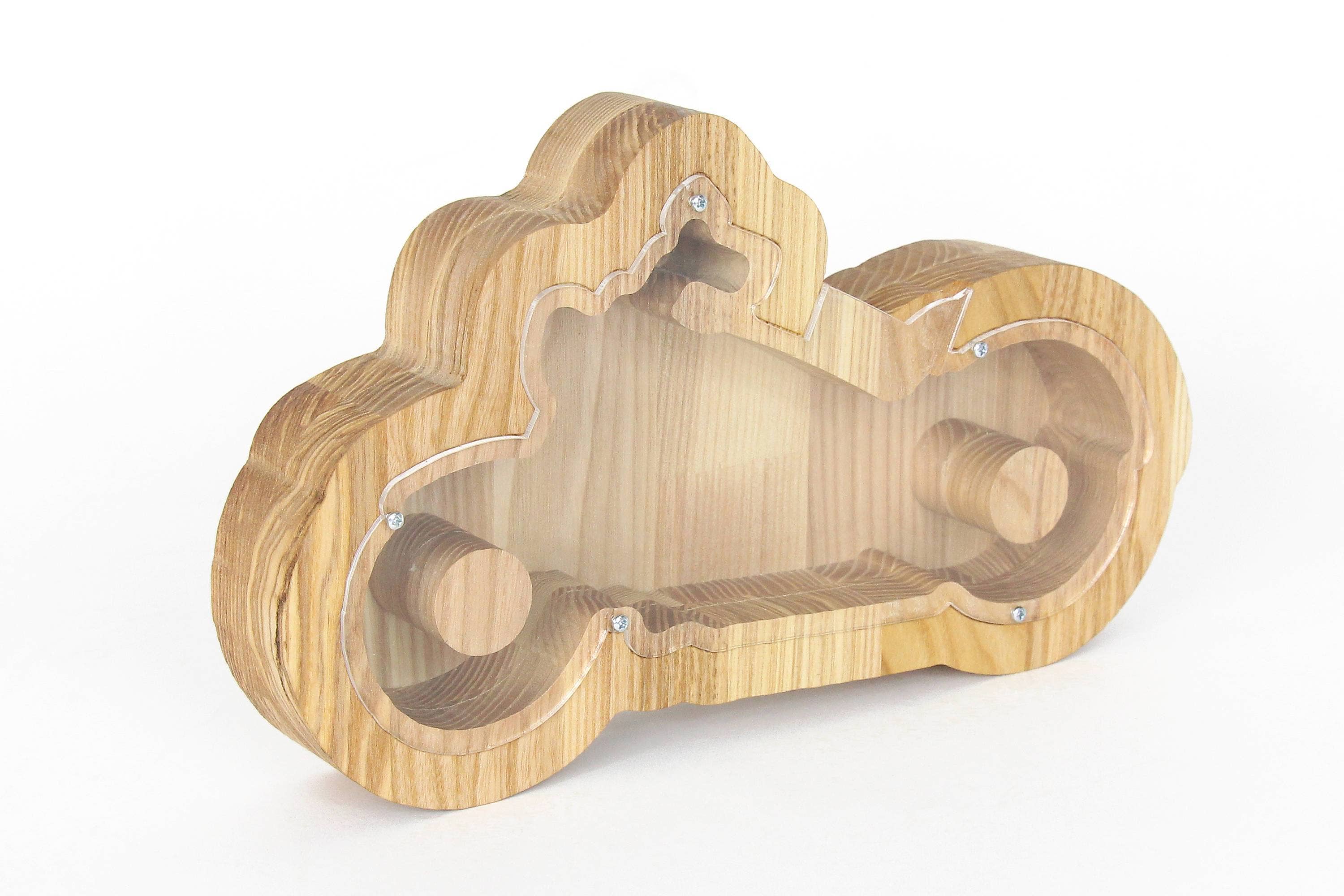 PromiDesign – Engroshandel Sparebøsse – Træsparegris Motorcykel (M)1