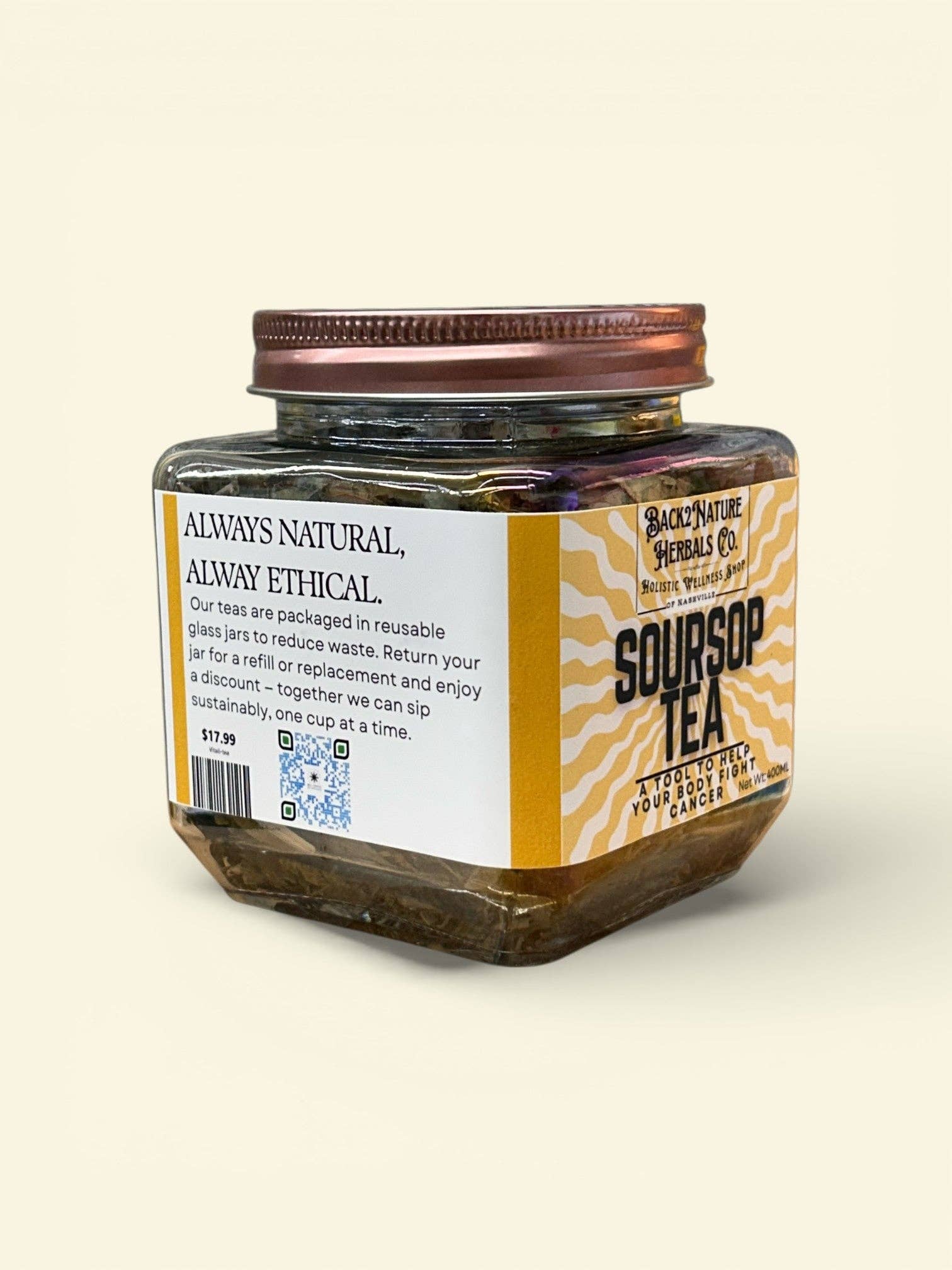 Back2Nature Herbals - Wholesale Health/Detox Tea - Soursop Leaf Tea | Wild-Harvested Herbal Wellness Tea1