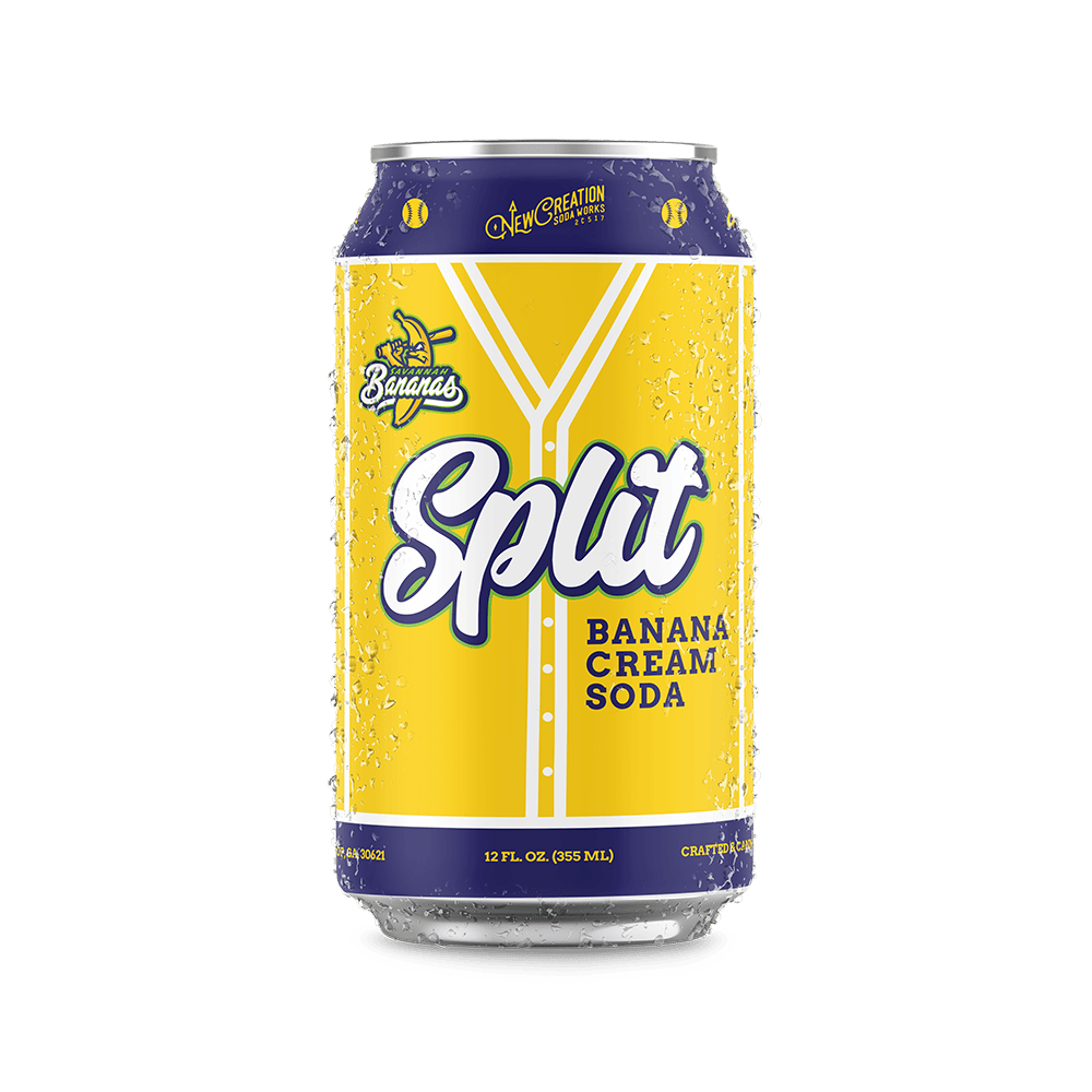 New Creation Soda - Wholesale Soda/Carbonated Drink - Split Banana Cream Soda (Case of 16)1