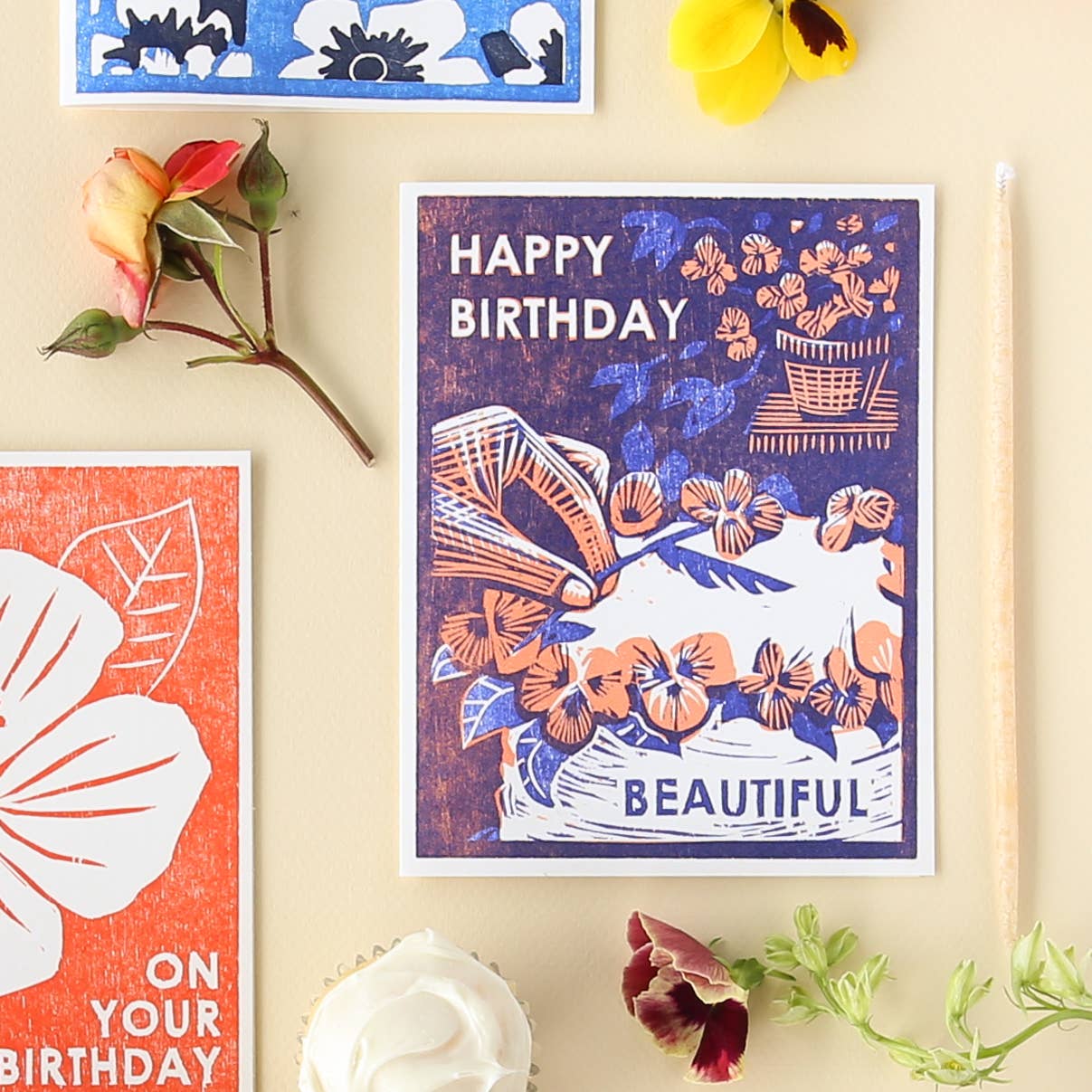 Heartell Press - Wholesale Birthday Card - Happy Birthday Beautiful (Edible Flower Cake) Card4