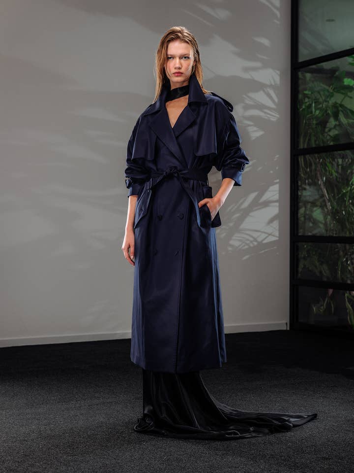 Belted Trench-Coat for wholesale by A LINE