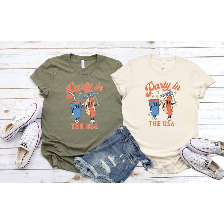 Retro Party in the USA Shirt, 4th of July Shirt, 4th of July for wholesale by Tee Story