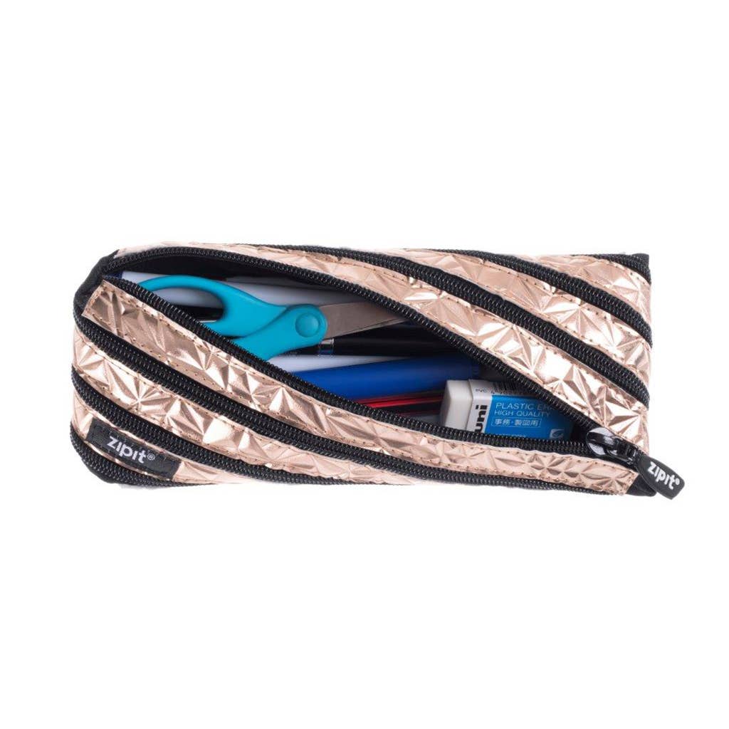 ZIPIT - Wholesale Pencil Case/Pouch - ZIPIT Metallic Pouch, Rosegold1
